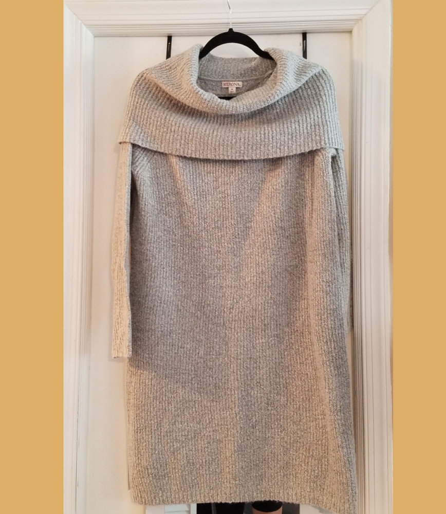 Oversize Gray Sweater Dress